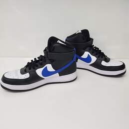 Nike Air Force 1 MN's High Rise White, Black & Blue Sneakers Size 13 alternative image