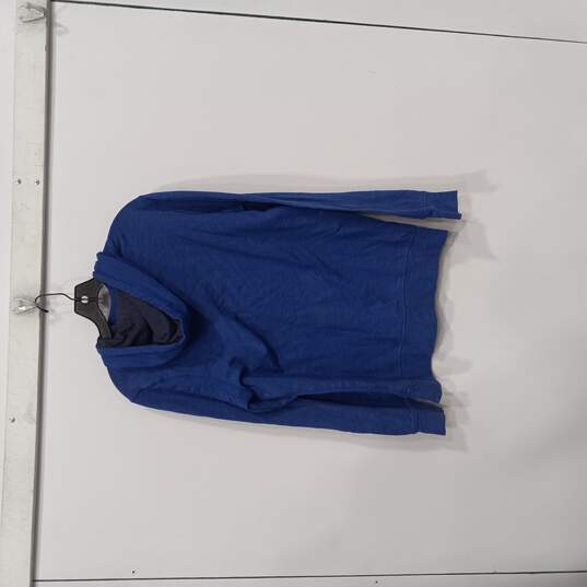 Men's Blue Pullover Hoodie Sz S image number 2