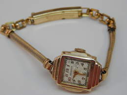 Ladies Vintage Benrus 10K Yellow Gold Case Gold Filled Band 7 Jewels Swiss Watch 11.6g