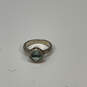 Designer Silpada 925 Sterling Silver Blue Topaz Engraved Band Ring image number 2