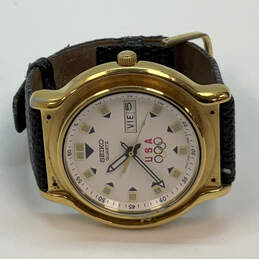 Designer Seiko Olympics White Round Dial Stainless Steel Analog Wristwatch alternative image
