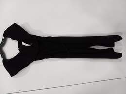 Pantsuit Solid Black Off Shoulder Style Jumpsuit Size 8