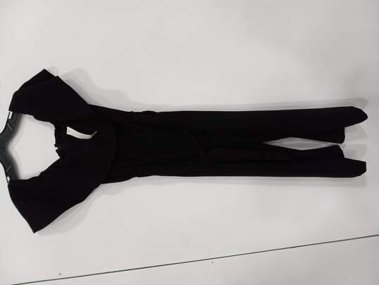 Pantsuit Solid Black Off Shoulder Style Jumpsuit Size 8 image number 1