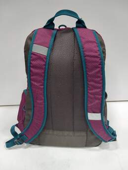Embark Women's Purple Gray Zip Padded Laptop Compartment Backpack alternative image