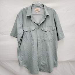 Filson's MN's Polyester Blend Ventilated Short Sleeve Gray Shirt Size M