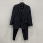 Mens Navy Long Sleeve Notch Lapel Blazer & Pants Two Piece Suit Set Sz 38S image number 1