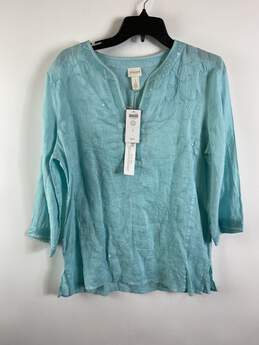 Chicos Women Blue Blouse 1 NWT