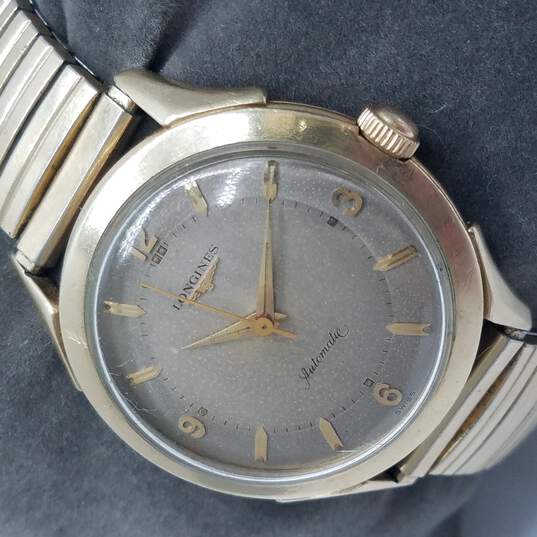 Longines 19AS 10k Gold Filled Circa 1957 17 Jewels Vintage Automatic Watch w/ COA image number 4