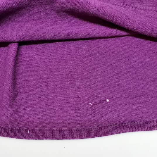 Eileen Fisher Purple Long Sleeve Pullover Merino Wool Sweater Size M image number 4
