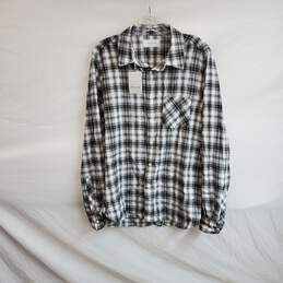 Ovadia & Sons Black & Cream Max Flannel Plaid Patterned Shirt MN Size M NWT alternative image