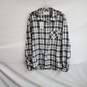 Ovadia & Sons Black & Cream Max Flannel Plaid Patterned Shirt MN Size M NWT image number 2