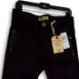 NWT Womens Purple Blue Plaid Regular Fit Pockets Denim Skinny Jeans Size 8 image number 3