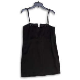Womens Black Nahara V-Wire Strapless Overlay Back Zip Mini Dress Size 4 alternative image