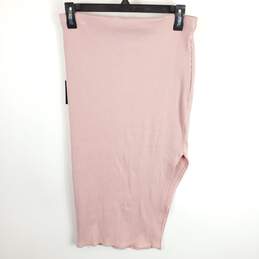 Lulus Women Pink Ribbed Midi Skirt L NWT alternative image