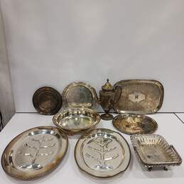 Bundle of Assorted Silver Plated Serving Items