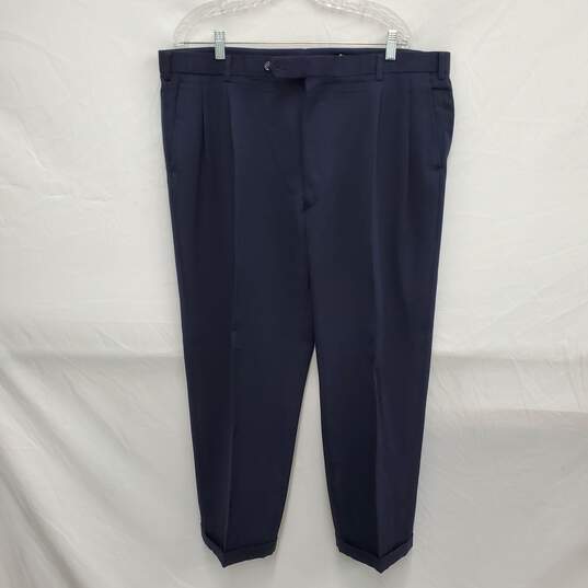VTG Oscar De La Renta MN's Dark Blue Tailored Trousers Size 48 image number 1