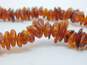 Artisan Amber Nuggets Beaded Chunky Statement Necklace 26.4g image number 3