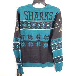 NHL Men Teal San Jose Sharks Sweater M alternative image