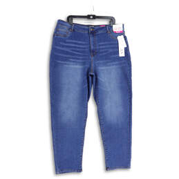 NWT Womens Blue Denim 5-Pocket Design Hi-Rise Skinny Leg Jeans Size 22W