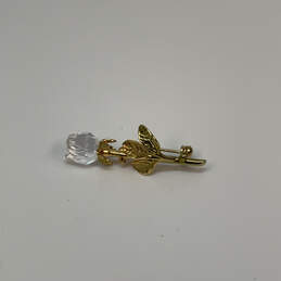 IOB Designer Swarovski Gold-Tone Crystal Stone Rose Fashionable Brooch Pin alternative image