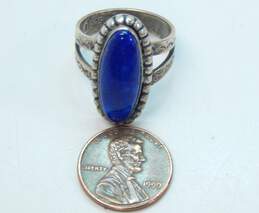 Carolyn Pollack Sterling Silver Lapis Lazuli Southwestern Style Ring 8.6g alternative image
