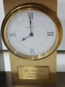 Tiffany & Co "Bill Sullivan Pre Toy Fair December 8, 1988 Brass Clock alternative image
