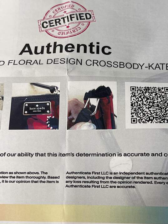 Certified Authentic Kate Spade Black Floral Design Crossbody Bag image number 6