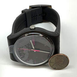 Designer Swatch Black Adjustable Strap Round Dial Analog Wristwatch w/ Box alternative image