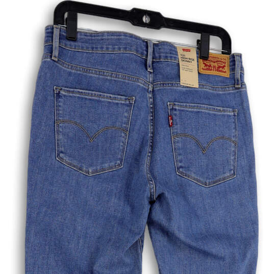 NWT Womens Blue 721 Medium Wash Pockets High Rise Skinny Leg Jeans Size 12 image number 2