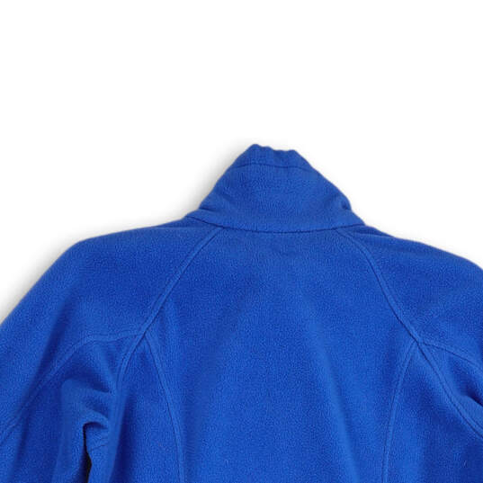 Womens Blue Long Sleeve Mock Neck Full-Zip Jacket Size Small image number 4