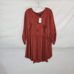 Torrid Brown Elastic Waist Midi Dress WM Size 4X NWT