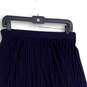 Womens Blue Pleated Elastic Waist Pull-On Midi A-Line Skirt Size Medium image number 4