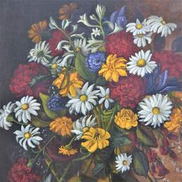 Kresky Artist Signed Framed Vintage Floral Still Life Oil Painting Art alternative image