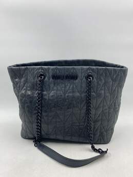 Authentic Miu Miu Charcoal Matelasse Shoulder Bag