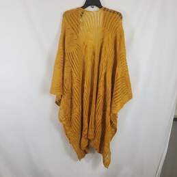 Torrid Women Mustard Yellow Open Knit Sweater Shawl OSFM NWT alternative image