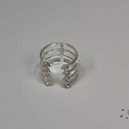 Designer Stella & Dot Gemini Silver-Tone Rhinestone Adjustable Ring W/ Box alternative image
