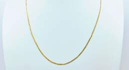 14K Yellow Gold Herringbone Chain Necklace 2.3g