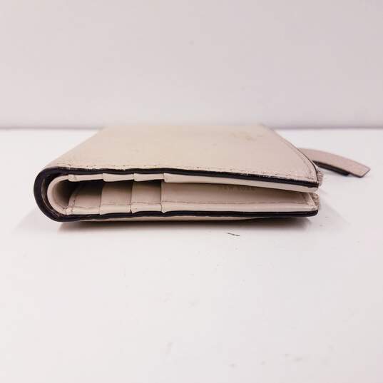 Kate Spade Pebbled Leather Bifold with Coin Pockets Beige image number 3