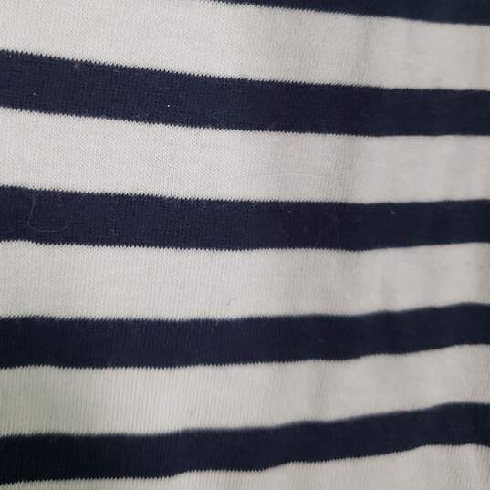Womens Striped Regular Fit Short Sleeve V-Neck Pullover T-Shirt Size Medium image number 3