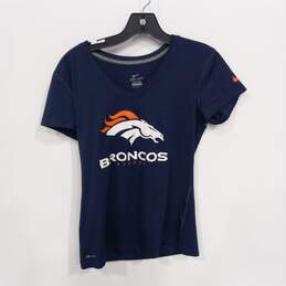 Nike Dri-Fit NFL Broncos Women's Blue T-Shirt Size S