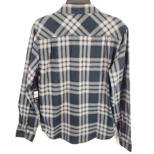Brixton Men Black Plaid Flannel Button Up Shirt S NWT image number 2