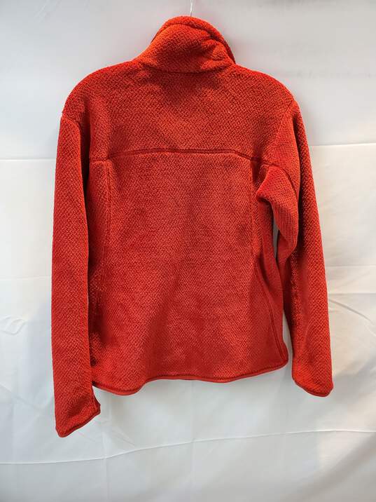 Patagonia Quarter Button Long Sleeve Red Pullover Sweater Women's Size M image number 2
