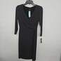 Black Polka Dot Long Sleeve Wrap Dress image number 1