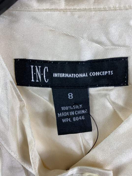 I.N.C International Concepts Women Ivory Blouse 8 NWT image number 3