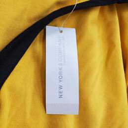 New York & Company Women Yellow Dress L NWT alternative image