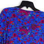 Womens Multicolor Tamuri Floral Beaded 3/4 Sleeve Pullover Tunic Top Sz PXS image number 4