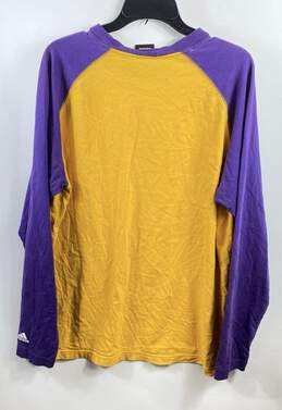 Adidas Men Gold NBA LA Lakers Long Sleeve Shirt L alternative image