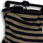 NWT Womens Brown Black Striped Ruffled Front Strapless Mini Dress Size 06 image number 4