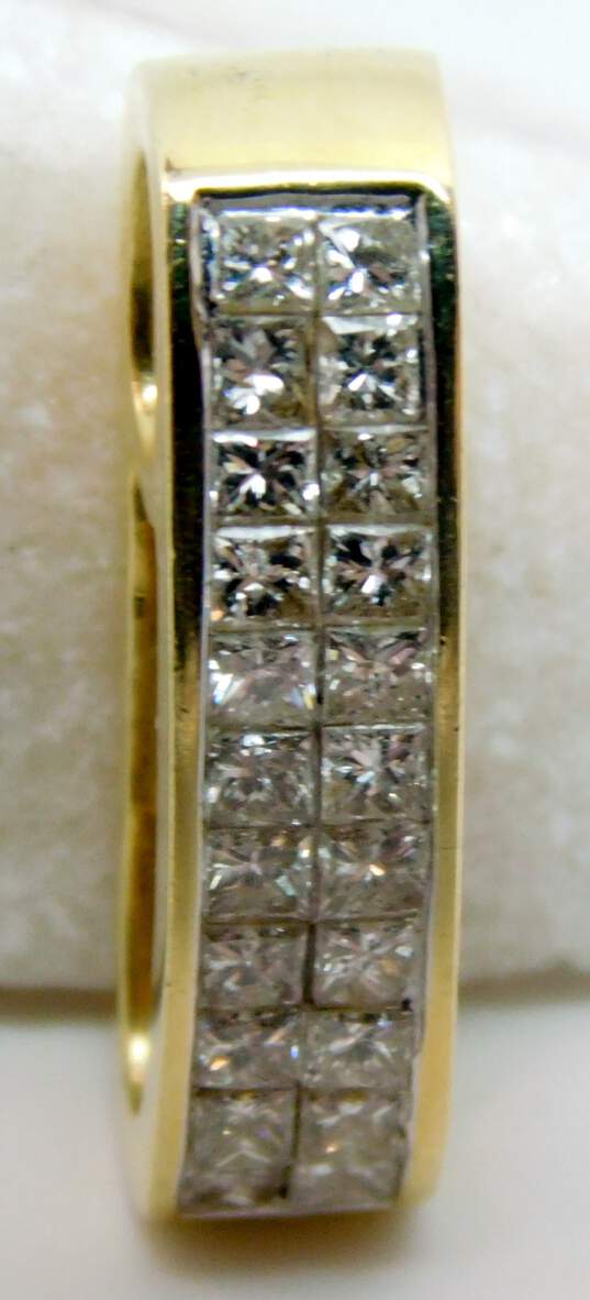 Buy the 14K Yellow Gold Pave Set 1.32 CTTW Princess Cut Diamond Pendant ...