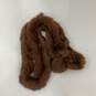 Womens Brown Rabbit Fur Neck Warmer Multifunctional Rectangle Scarf image number 2